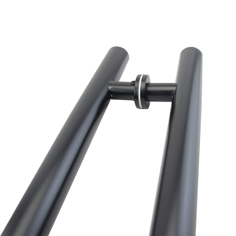 玻璃门拉手圆管拉手黑色把手大门拉手木门推拉门锈钢拉手现代