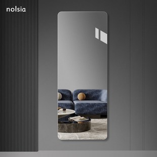 卧室平面大镜子贴墙入户门口穿衣镜家用高防爆全身镜子试衣镜