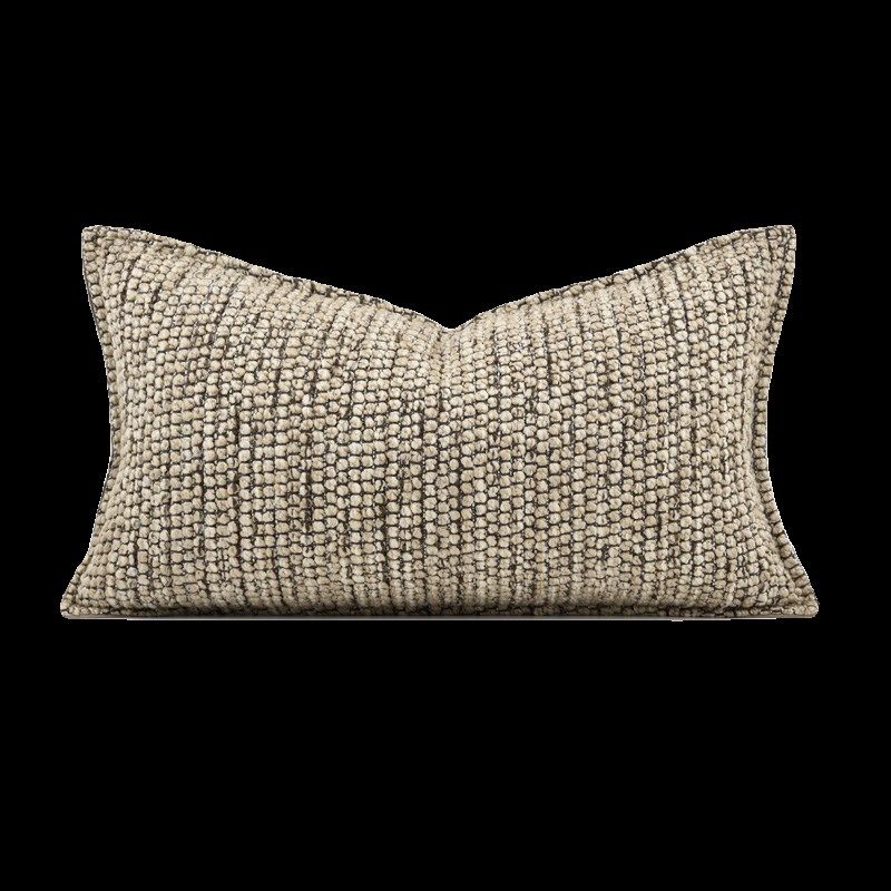 样板房间沙发客厅腰枕米驼咖色棉麻肌理腰靠枕长条侘寂风,居家布艺,腰靠垫,淘宝优惠券,粉丝福利购,淘宝优惠卷