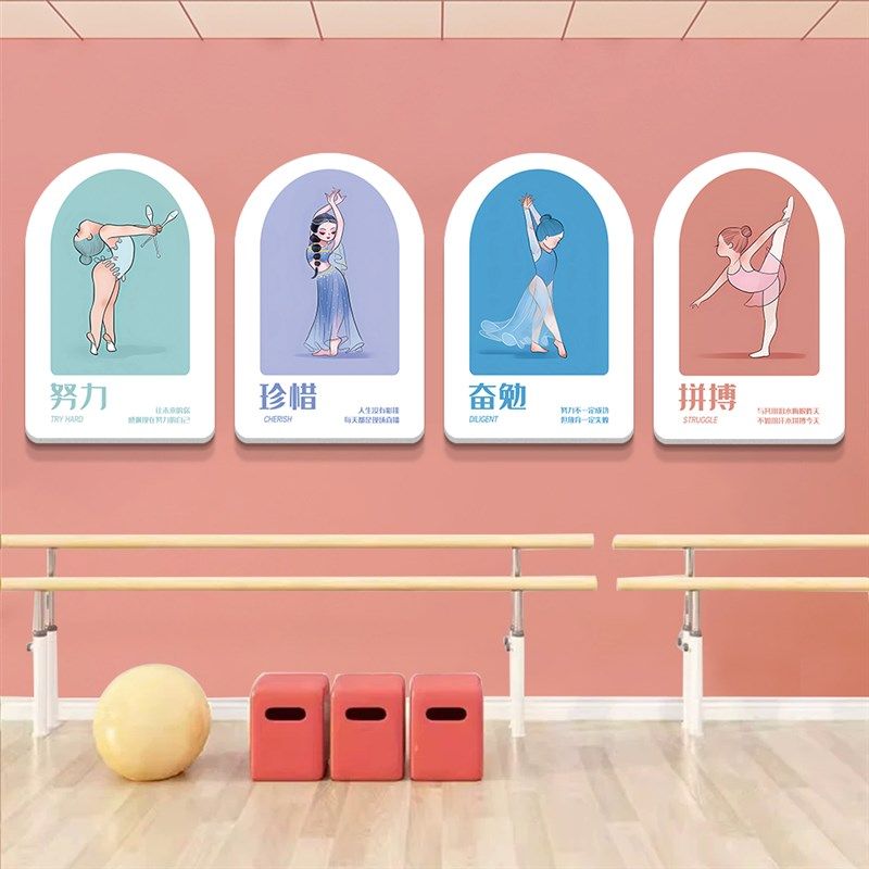 舞蹈室墙面装饰画儿童艺术培训舞蹈挂画学校舞蹈房海报壁画,家居饰品,文化墙贴,淘宝优惠券,粉丝福利购,淘宝优惠卷