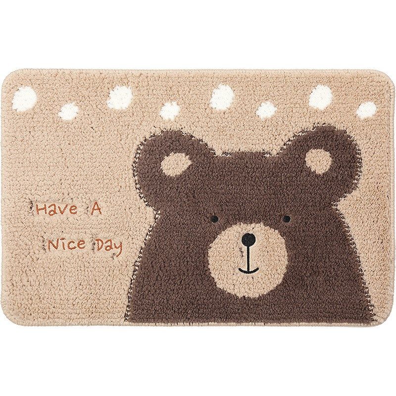 惠多家居地垫吸水卡通门垫植绒卡通地毯防滑门垫浴室家用地垫