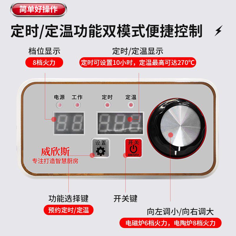 商用电磁炉多头电陶炉大功率锡纸甲粉煲仔饭炉麻辣烫挑锅,厨房电器,商用立式电磁炉/电陶炉,淘宝优惠券,粉丝福利购,淘宝优惠卷