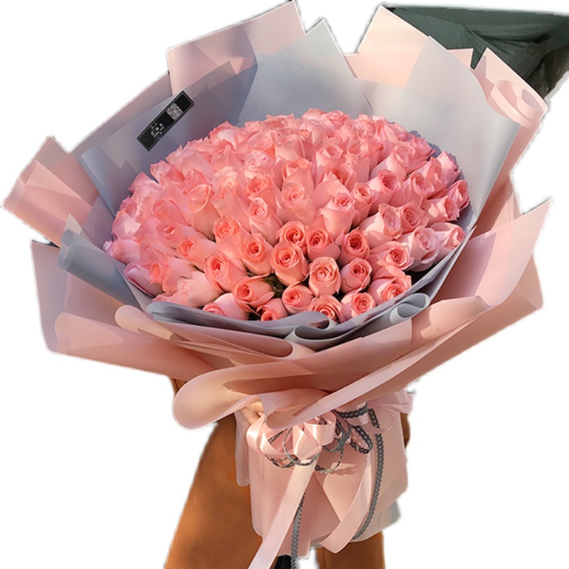 全国鲜花速递同城配送33朵粉玫瑰花束闺蜜生日广州深圳北京送花店