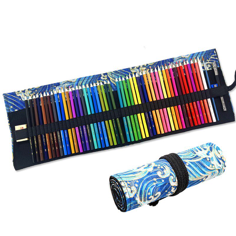 色油性彩色铅笔72色水溶彩铅装儿童学生手绘美术用画画笔