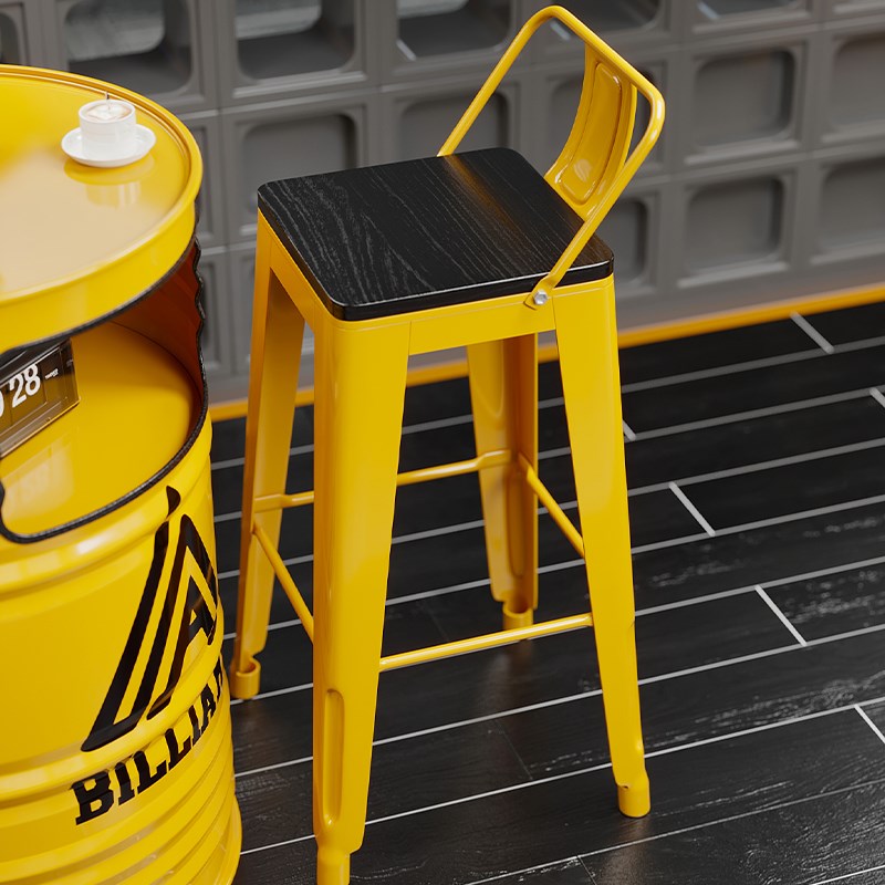 工业风酒吧桌椅奶茶烧烤店kt铁艺油桶创意复古高脚吧台桌椅