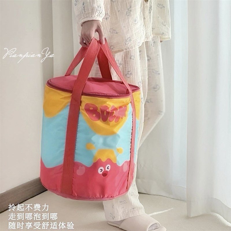 可折叠泡脚桶家用保温洗脚盆泡脚盆旅行宿舍用便携式加高泡脚袋