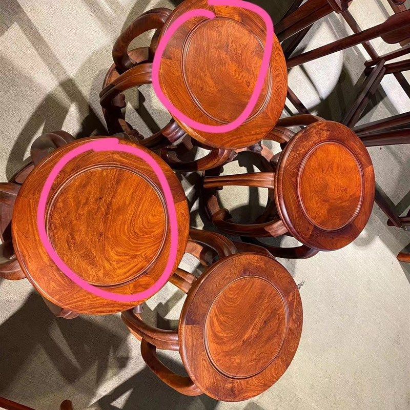 红木鼓凳休闲凳大果紫檀缅甸梨木红木圆鼓凳红木家具如图,住宅家具,红木椅凳,淘宝优惠券,粉丝福利购,淘宝优惠卷