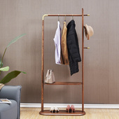 法兰思佳实木衣架落地衣帽架置物挂衣架卧室现代木质