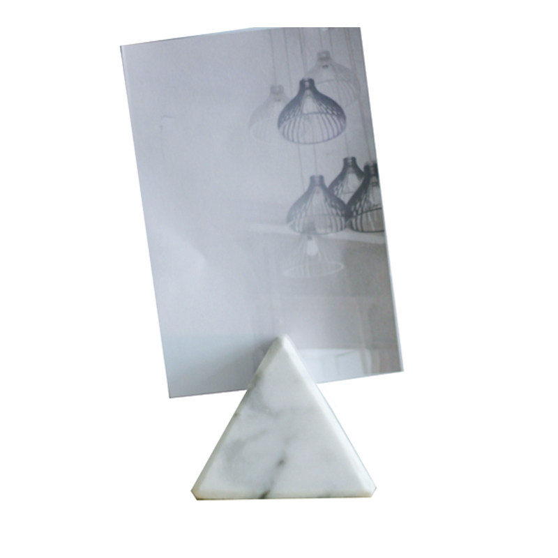 大理石办公桌名片夹座 小新桌面照片夹 创意留言便签夹座