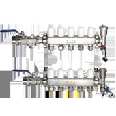 天一金牛地暖集分水器新款 加智能温控大一体铸造