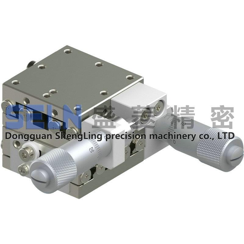 供应新品25*25XY轴LBY25-R直线滚珠型轴承钢手动微调架位移平台