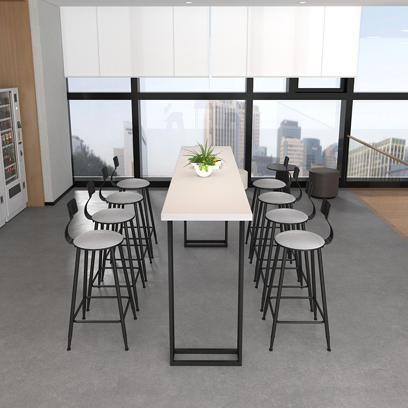 实木吧台桌家用阳台长条酒吧台商用靠墙奶茶店咖啡厅高脚桌椅