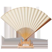 浙派名家丁新春 陈向9寸寸精工老料玉竹大茄头扇子手工文玩扇