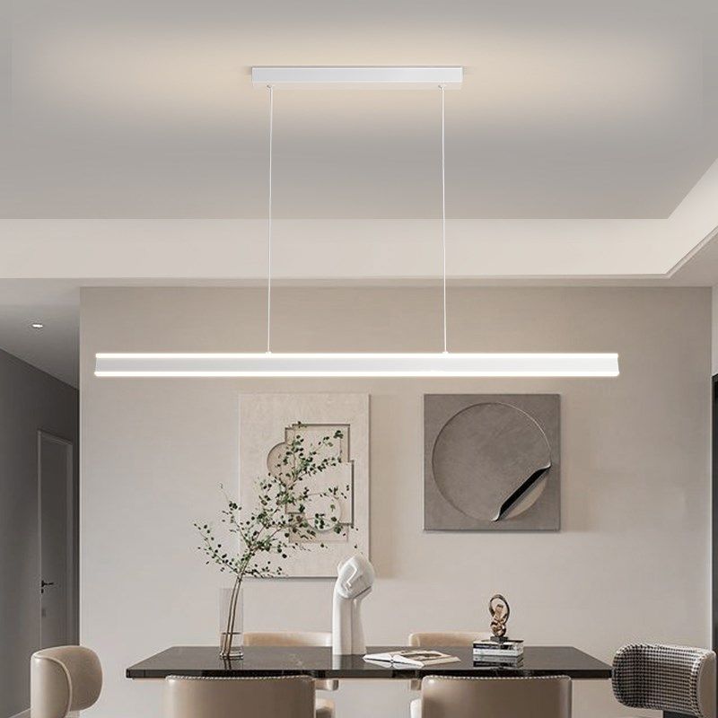 帕莎意式极简吊灯新款现代高级感一字长条餐桌吧台吊灯