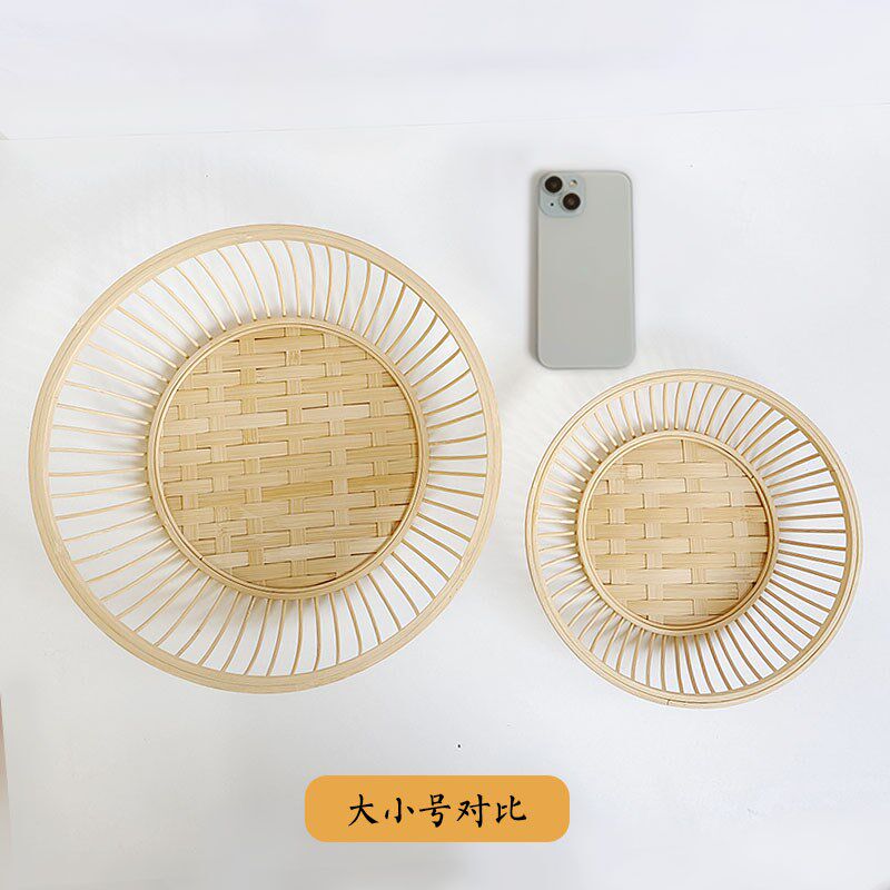 竹编果篮竹蔑竹子篮子手工材料包非遗体验编织竹筐制作