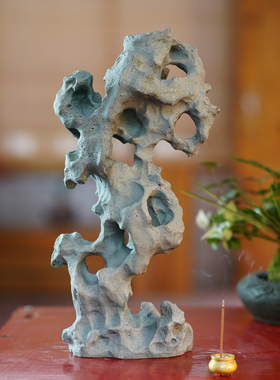 仿真太湖石小摆件客厅阳台庭院微型沙盘盆景鱼缸假山石水景观造景