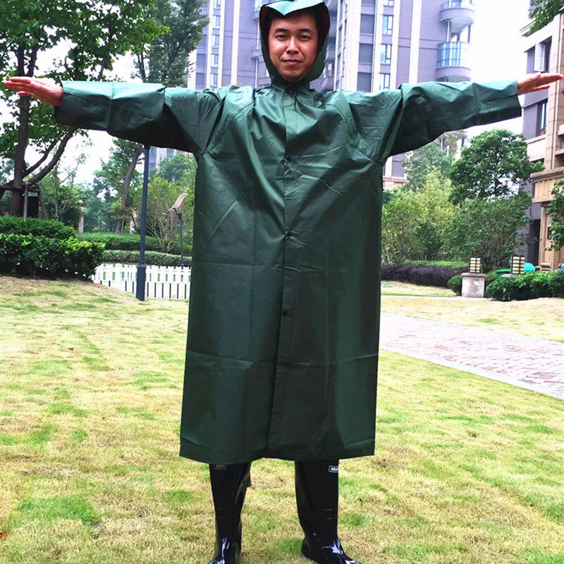 加厚渗水雨衣雨披,工地用连体长雨衣加厚风衣 耐磨耐用