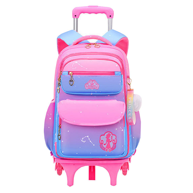 小学生拉杆书包女生一二三到六年级爱儿童背包防水大容量拖拉箱