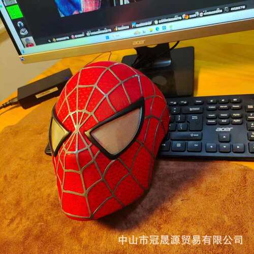 跨境新品初代蜘蛛侠头套托比马奎尔可带磁吸镜片立体还原真实面罩