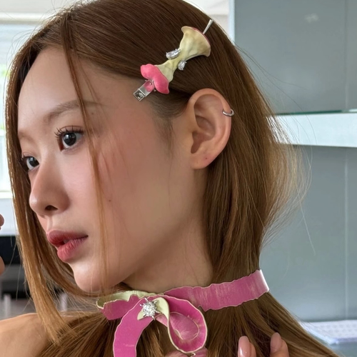 多巴胺鬼马少女甜美可爱夸张苹果核辣妹小众个性新款发饰发夹发卡