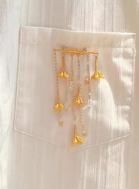 「金枝玉桂」桂花胸针心中是国风金色胸花别针国潮精致轻奢配饰