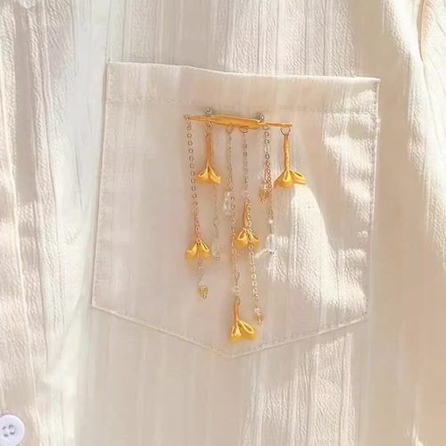 「金枝玉桂」桂花胸针心中是国风金色胸花别针国潮精致轻奢配饰