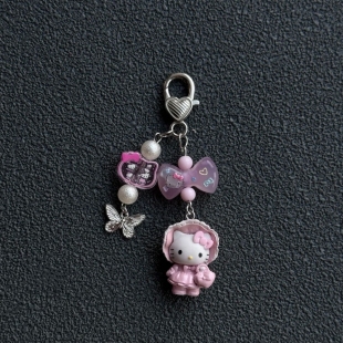 小众设计感kitty钥匙扣包包挂件可爱卡通挂饰甜酷手机链食玩高级