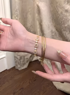 【金财福禄】微镶葫芦四叶花手链2025新款新中式气质手链精致富贵