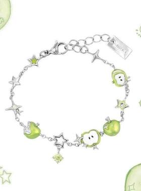 青苹果味的清爽~原创夏天苹果手链小众设计高级感甜酷新款手环女