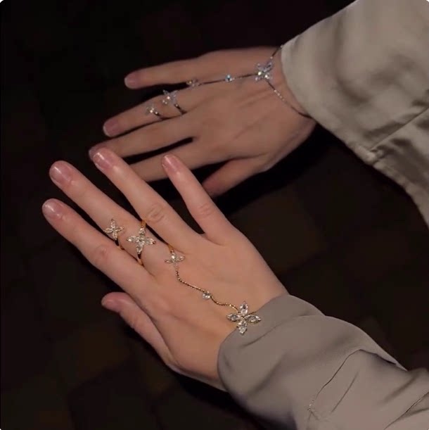 仙女链超闪流苏手链戒指