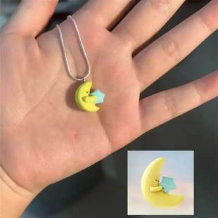 《恋与深空》沈星回星月项链吊坠动漫周边可爱滴胶精致锁骨链礼物