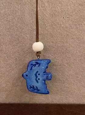 「飞鸟集」蓝色小鸟可爱吊坠项链