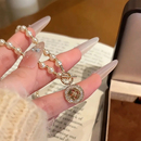 法式 高级感轻奢小众复古气质秋冬毛衣链 纽扣仿珍珠项链女2025新款