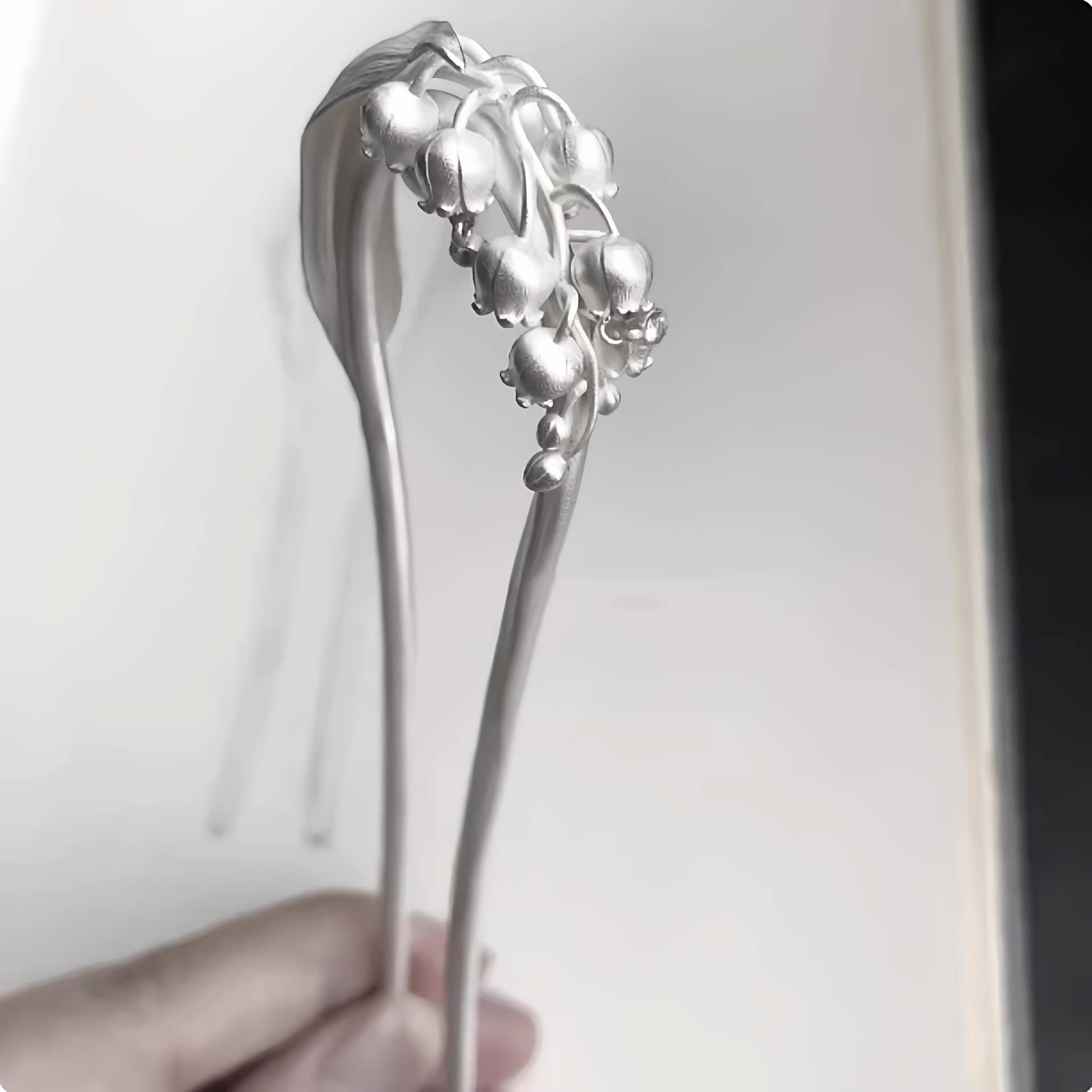 古风轻奢东方意境铃兰花发簪高级发钗盘发中式新款头饰发饰送礼女