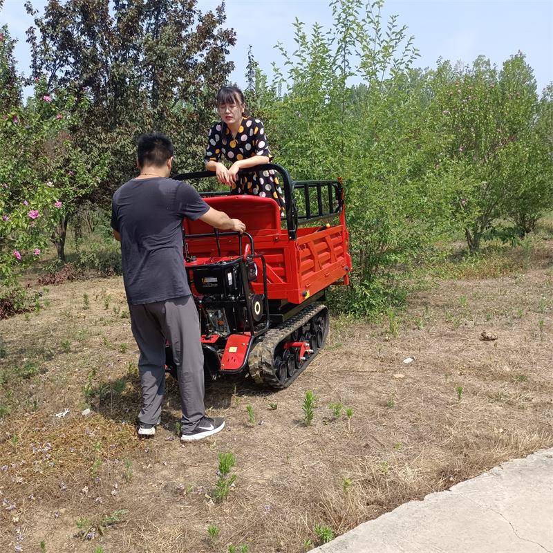 果园采摘履带升降机 载重1吨小型自卸车 山地丘陵地用爬坡转运车