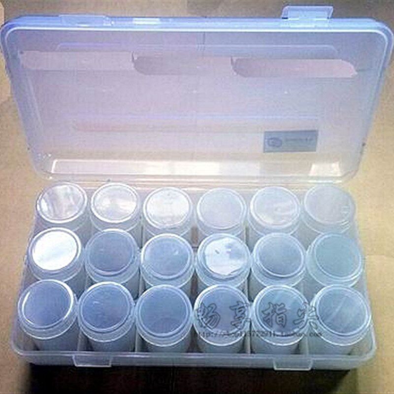 塑料制作防漏色脱胶颜料颜料盒 水粉色盒 带盖色筒