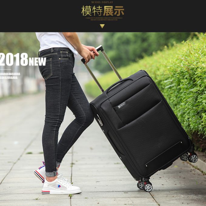 轮耐磨19商务旅行8璐璐凯帝拉杆箱牛津超静音机防雨布登行李箱