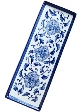 陶瓷工艺品新家居长方形盘盘毛巾盘甜品盘青瓷盘碟