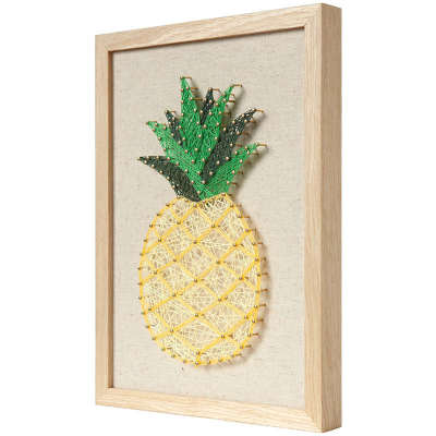 纱线手工植物亲子摆件画减压画作材料钉子画diy手丝弦绕线桌面