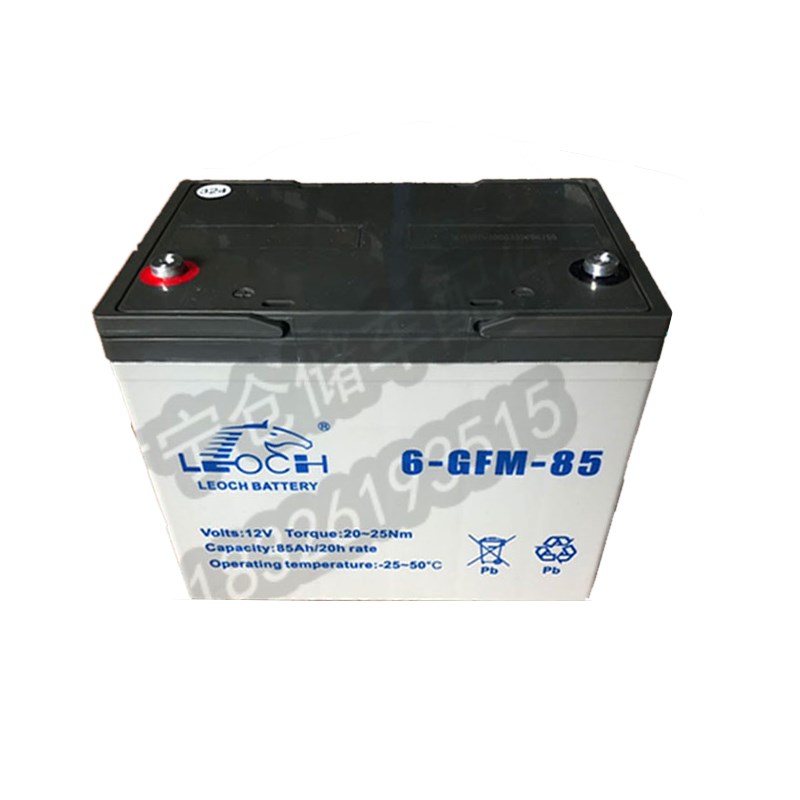 LEOCH理士蓄电池 6-GFM-85 12V85AH电动叉车电瓶中力合力诺力叉车
