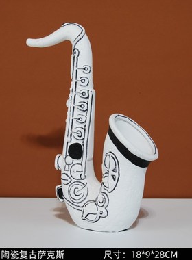 复古怀旧音乐题陶瓷挂画家居样板间客厅桌面书房装饰品