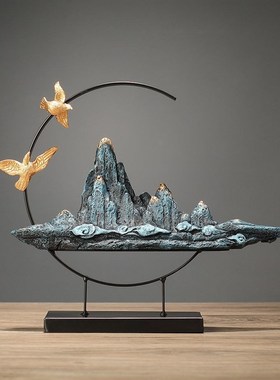 客厅高端大气上档次家庭电视背景墙两边的饰品家里摆设装饰品