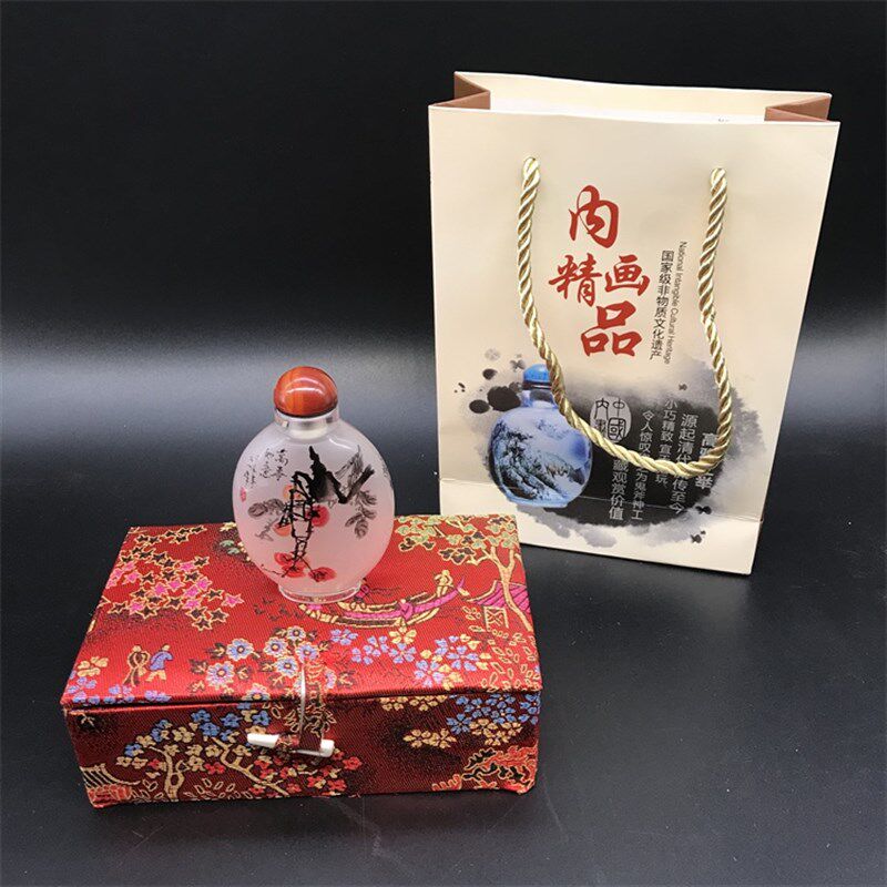 内画鼻烟壶 纯手工绘制 兽头壶 工艺礼品出国送老外商务家居