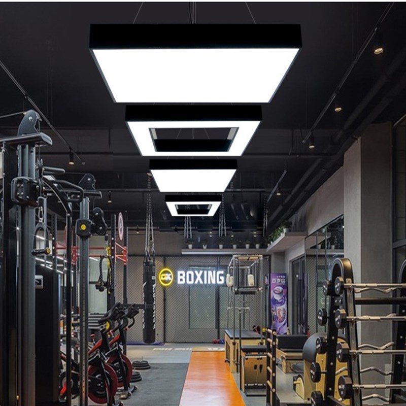 办公室led吊灯方形吊线拼接现代商场店铺超市健身房商用灯具
