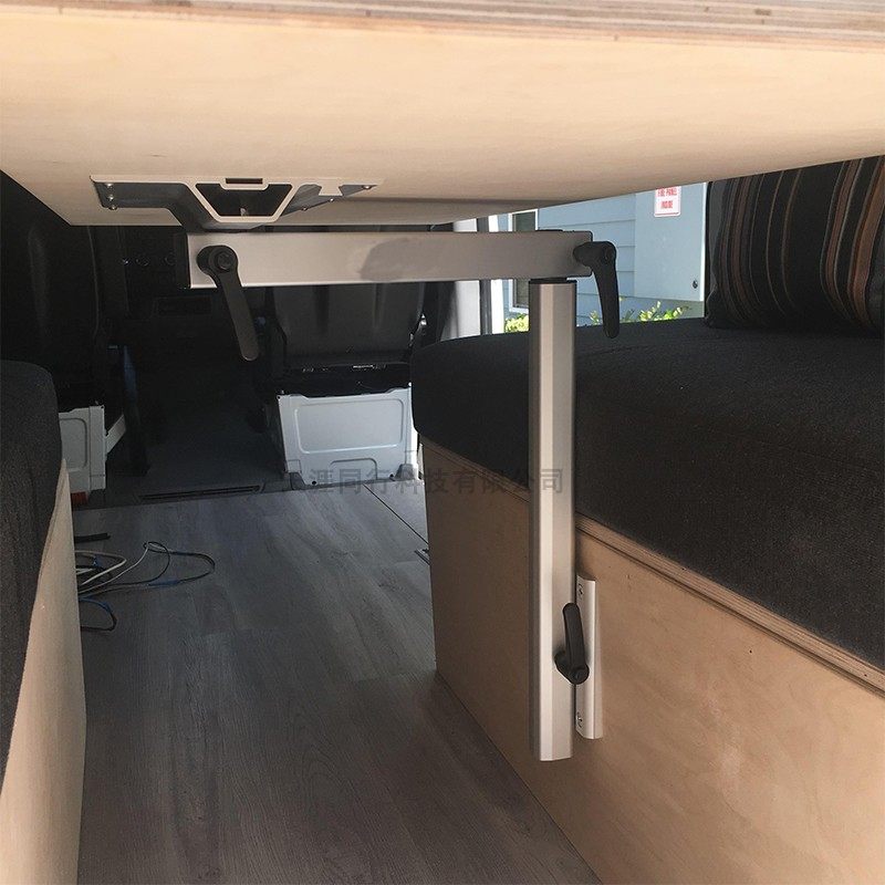 B型房车改装游艇活动旋转桌脚拆卸桌腿桌架 隐藏桌腿抽拔式桌腿