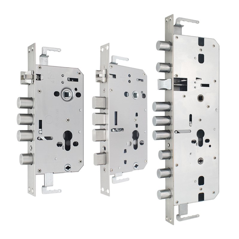 全钢材质连动轮锁体指纹锁智能锁专用锁体防撞防卡死圆头霸王方头