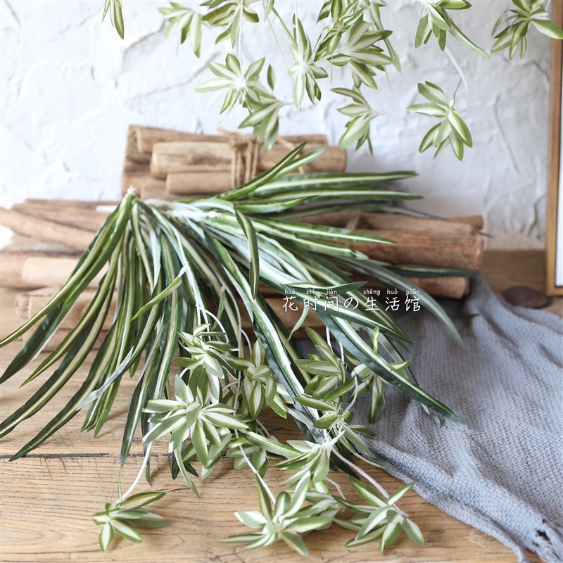 壁挂花仿真植物吊兰绿萝藤曼垂吊盆栽花艺墙面室内客厅假花摆设件