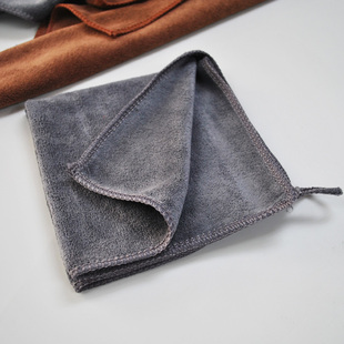 珊瑚绒毛巾小方巾咖啡师水吧用洁加厚吸水掉毛颜色选条装