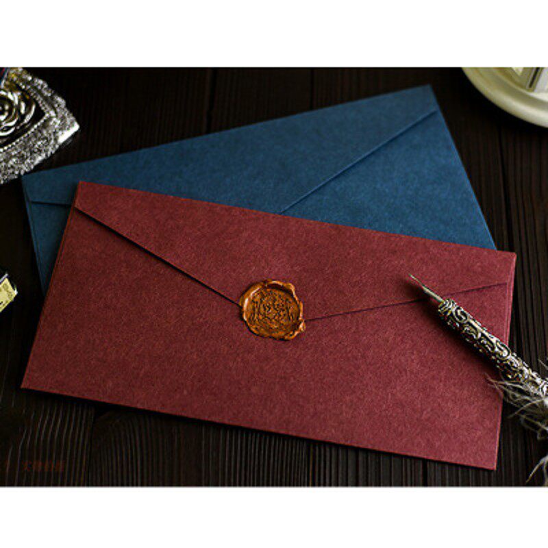 个号西式复古信封纯色空白里纸封创意火漆邀请函婚礼