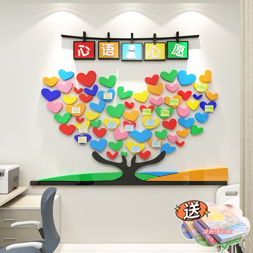 患者心许愿树医院病房科室安宁疗护士站背景装饰布置挂图